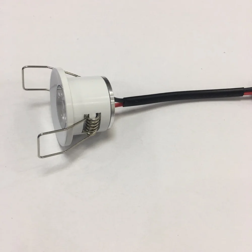 5pcs new model LED Mini Cabinet Downlight 1W diameter 31mm dc12v silver Frame Recessed Ceiling No Flicker Spot Lights For Home