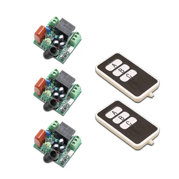 

AC 220 V Wireless Remote Control Switch 1CH Mini Relay Receiver 3 Buttons Transmitter RF Remote Switch 315Mhz / 433.92Mhz