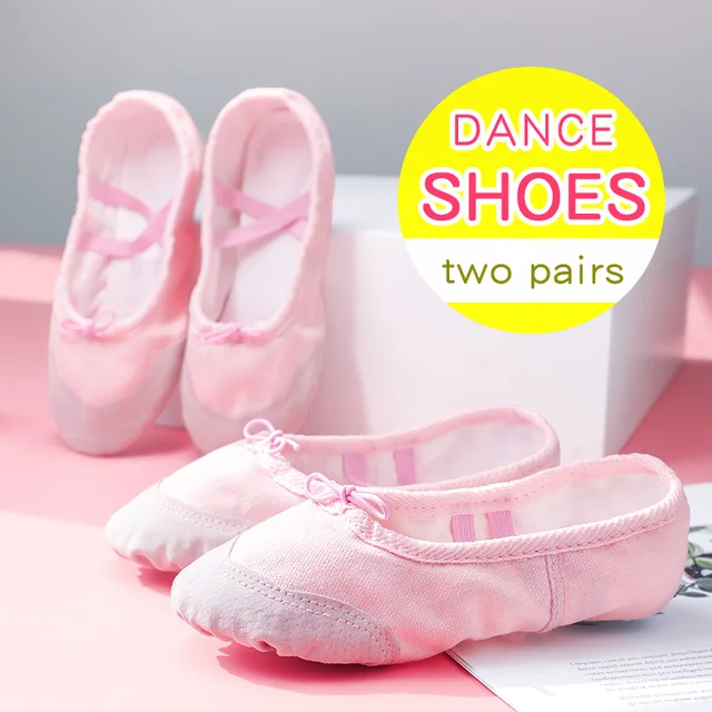 Children Girls Soft Sole Ballet Shoes Dance Shoes Kids Adult Ballet