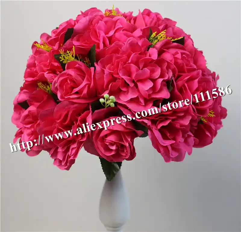 SPR 10pcs/лот Свадебный дорожный свинец Искусственный Настольный цветок центр