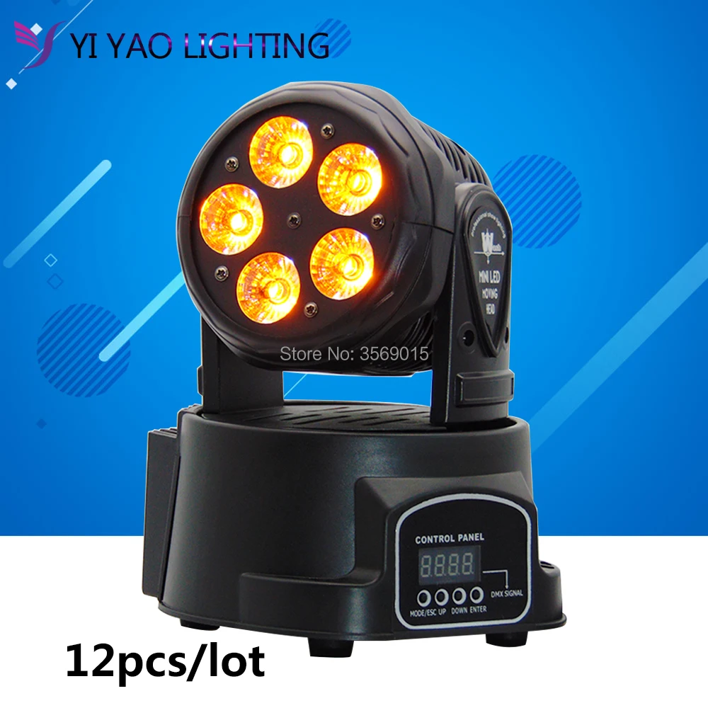 

12pcs/lot High Power Led Beam 5x15w RGBWA UV Moving Head Light Professional Stage Dj /Bar/Home Entertainment Lighting Effect