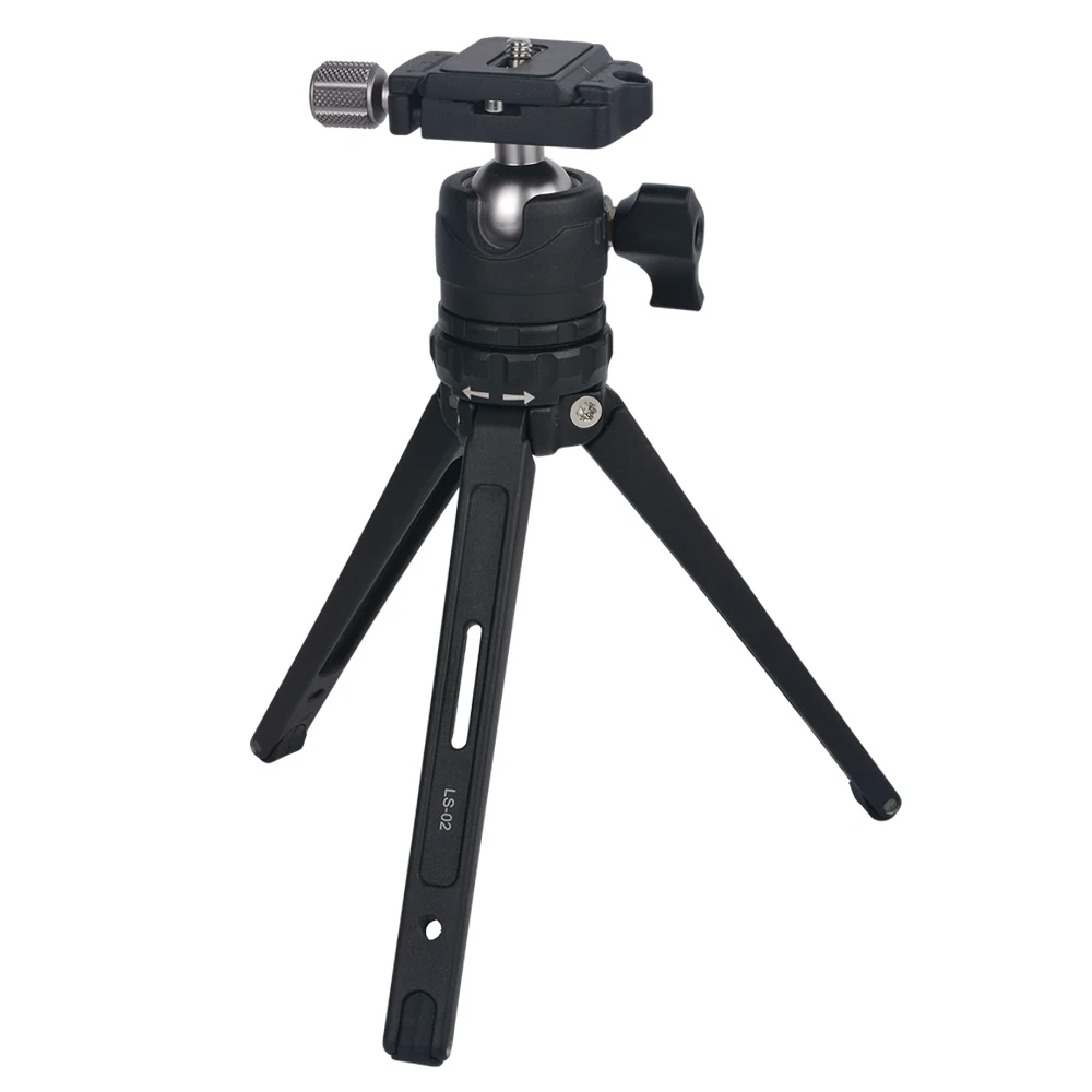 

New Arrival Aluminum Alloy Metal High Bearing Mini Tabletop Tripod with Low Profile Ball head for DSLR Camera Mirrorless Camera