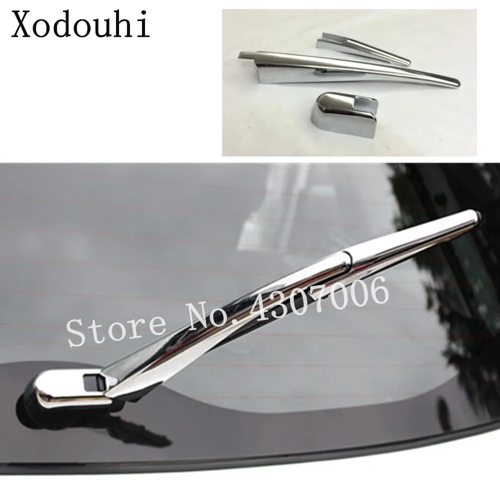 

Car body styling trim ABS chrome car rear glass wiper nozzle cover tail window frame lamp 3pcs For Suzuki Vitara 2016 2017 2018