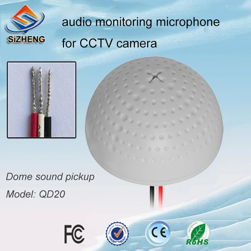 

SIZHENG COTT-QD20 Dome audio mircophone sound monitor pick up device for video surveillance CCTV camera systenm DVR