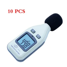 10 шт. шумомеры 4 цифровой измеритель уровня звука шумомер 30-130dBA в децибелах ЖК-экран 31,5 Гц~ 8,5 кГц разрешение 0.1дб