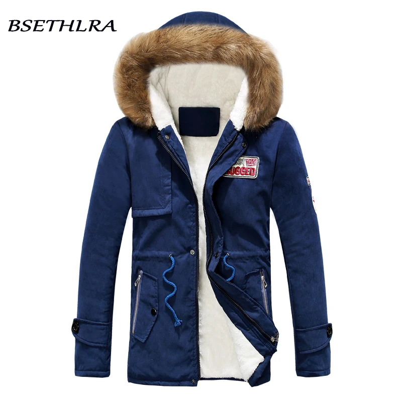 BSETHLRA, парка, мужские пальто, зимние куртки, мужская приталенная утолщенная верхняя одежда с меховым капюшоном, теплое пальто, повседневное мужское пальто, Veste Homme, топы