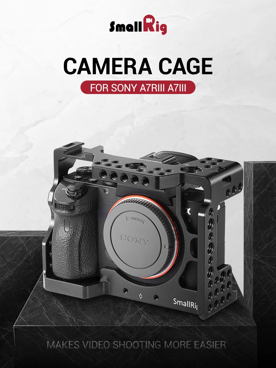 SmallRig a7iii a7r3 a7m3 клетка для sony A7RIII/A7III/A7MIII алюминиевый сплав клетка для крепления штатива быстросъемный Комплект расширения-2087