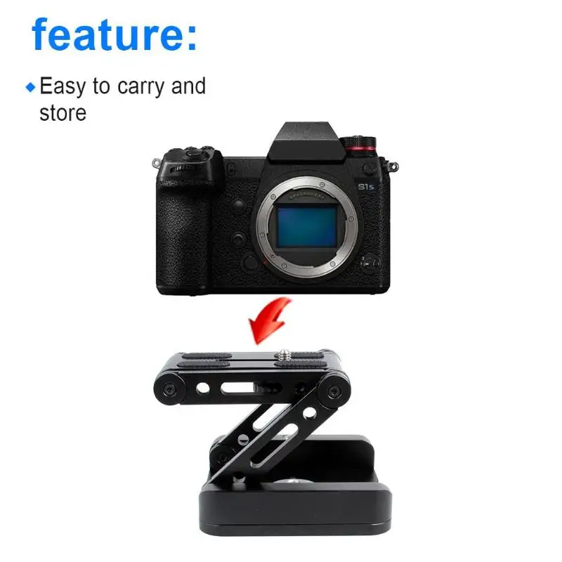 

Z9 Aluminum Alloy Folding Z Flex Tilted Disk Tripod Ball Head Camera Support Suitable for Nikon Canon Digital SLR Camera Slider