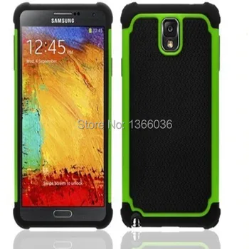 

Football hybrid PC+silicone combo dual color ballistic hard case For Samsung Galaxy Note3 Note 3 N9000 defender cover 2 in 1