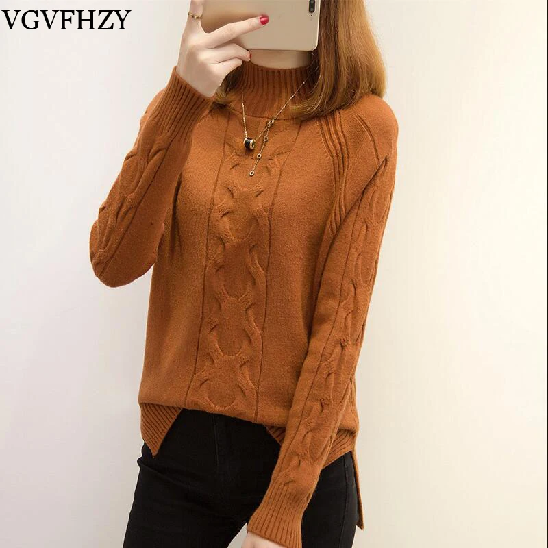 Sweater Women 2017 Warm Winter Autumn Turtleneck Soft Comfortable Women Sweaters loose thick pullover female casual Sweater L624