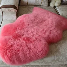 Природа Австралийский коврик из овчины розовый 60*90 см Прекрасный подлинный ковер из овчины эркер ковер из меха овцы для дома гостиной