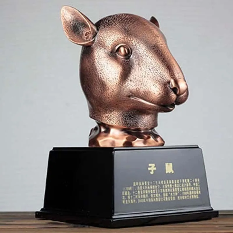 

Animals Bust Simulation Chinese Zodiac Rabbit Statue Resin Art & Craft Home Decoration Accessories For Living Room L2249