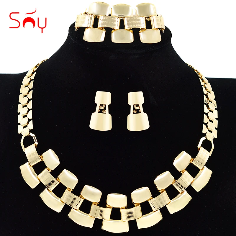 Ювелирные изделия Sunny Jewelry большой ошейник серьги браслет набор ювелирных