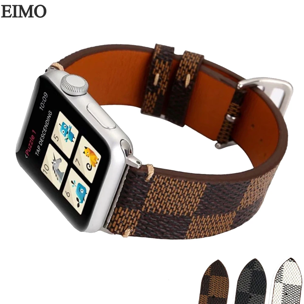 

EIMO Sport Genuine Leather Strap for Apple Watch Band 42mm 38mm iwatch 3/2/1 Bracelet Watchband Wrist Belt Watchband Accessories