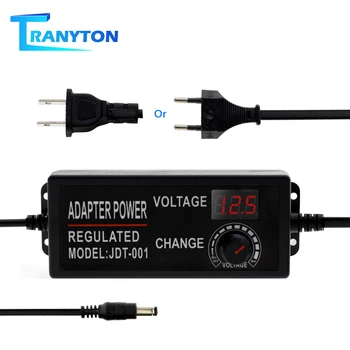

Adjustable AC To DC 3V-12V 9V-24V Universal Adapter With Display Screen Voltage Regulated LED Lighting Transformers Power Supply