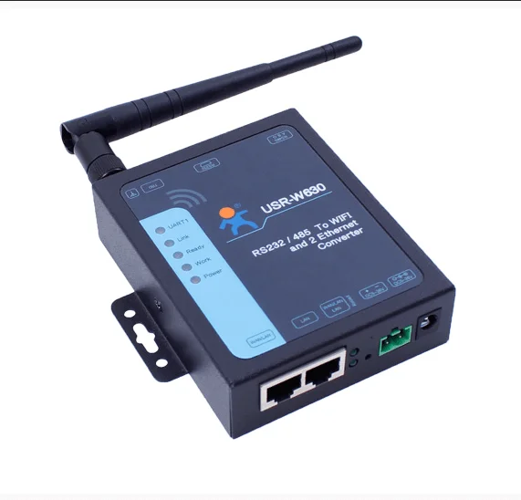 

USR-W630 RS232 / RS485 to WIFI 802.11 B / G / N and Ethernet converters Support Power supply ESD Protection