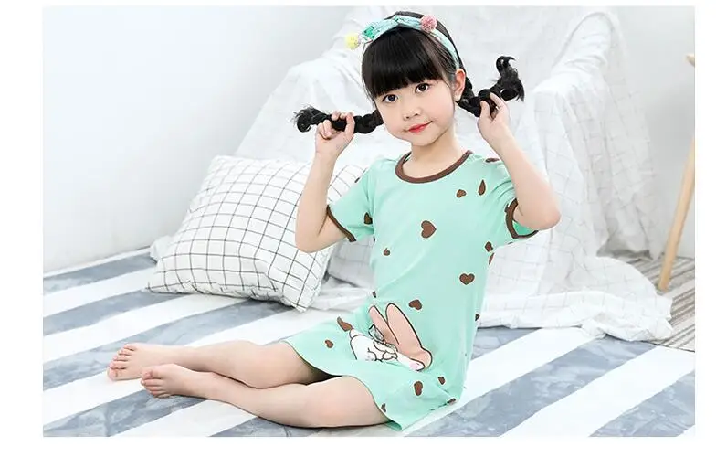 Девушка Ночные сорочки платье Детская одежда девушки пижамы большой ночная рубашка для девочек Пижамы Домашняя одежда для девочек