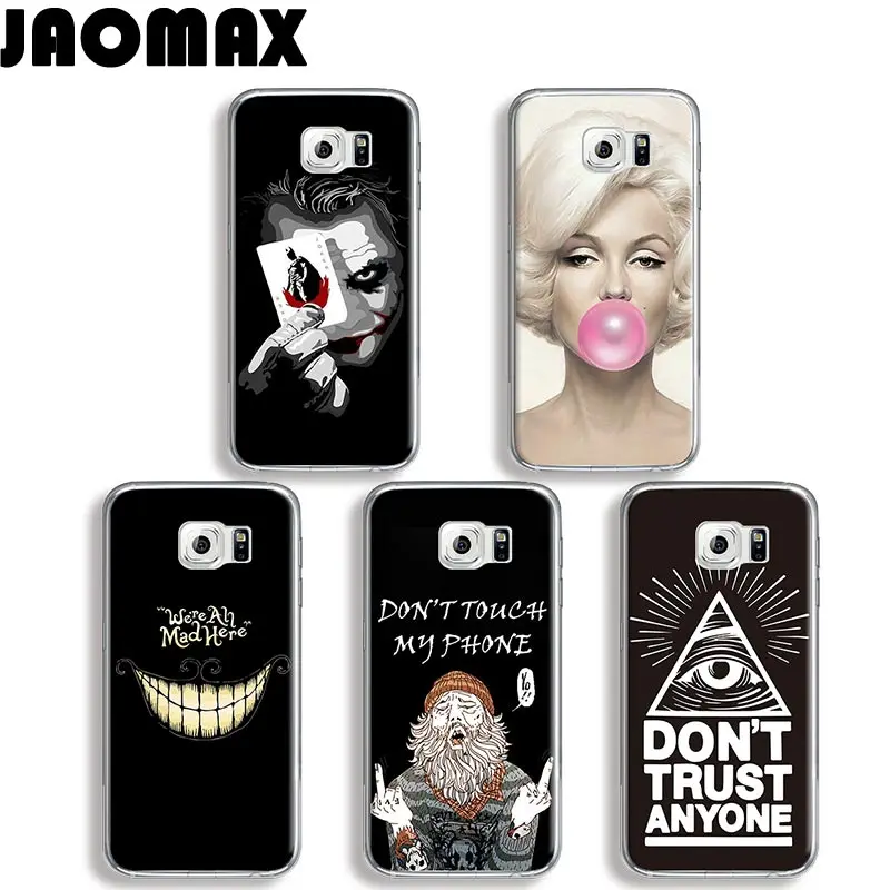 Jaomax Смайл глаз комиксы Жираф Джокер чехол для samsung Galaxy J7 A3 A5 Note 8 3 4 5 J3 J5 прозрачный