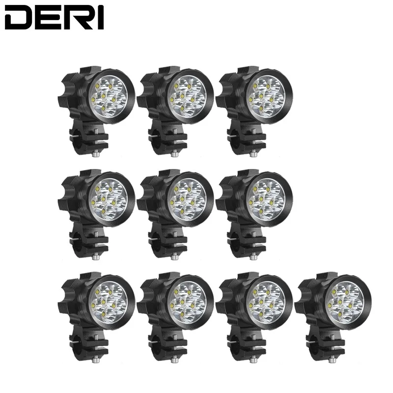 

10PCS 60W Waterproof Led Motorcycle Headlight Fog lights Driving Light Super Bright Spot White motor scooter ATV Spotlight