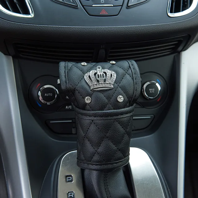Buy Car Gear Shift Knob Cover PU Leather Black Covers