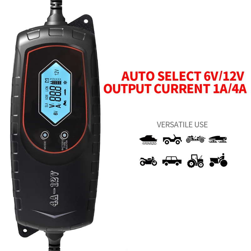 4A Smart Battery Charger 6V//12V Lead-Acid AGM Car for Jaguar XF