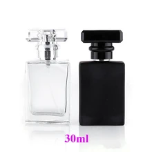 Retial, 30 мл, большая емкость, черные флаконы для духов, прозрачный спрей для путешествий, стеклянные флаконы для духов, 15 шт./лот