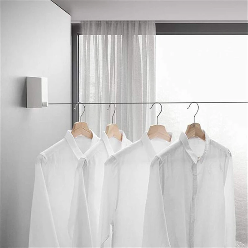 Retractable Clothesline New Version Invisible Clothes Line Outdoor Indoor Dryer Hanger Clothes Line 4.2M Balcony Clothesline