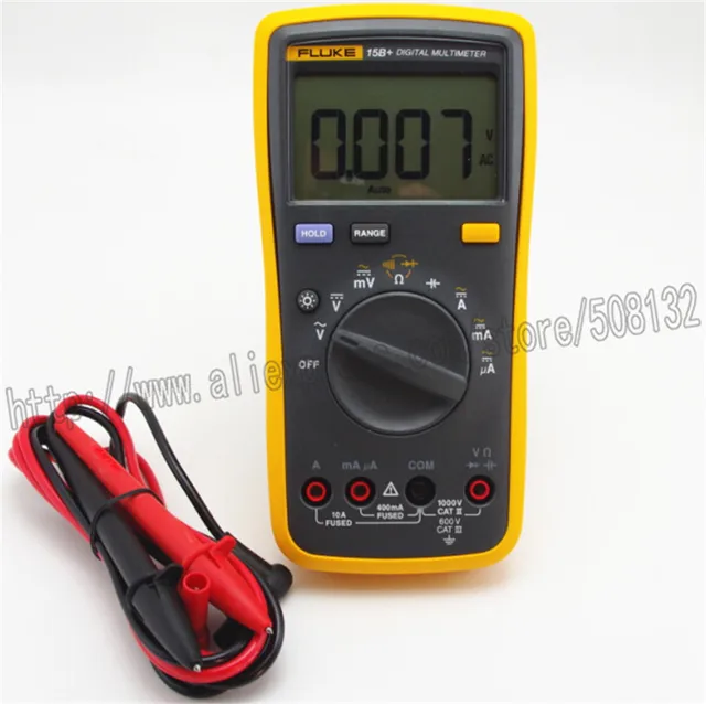 FLUKE 15B+ Digital multimeter Meter Tester DMM with TL75 test leads