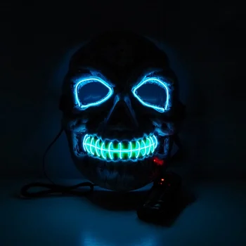 

Halloween Led Mask Party Masque Masquerade Masks Neon Maske Light Props Haunted House Decoration Masquerade Props Mask