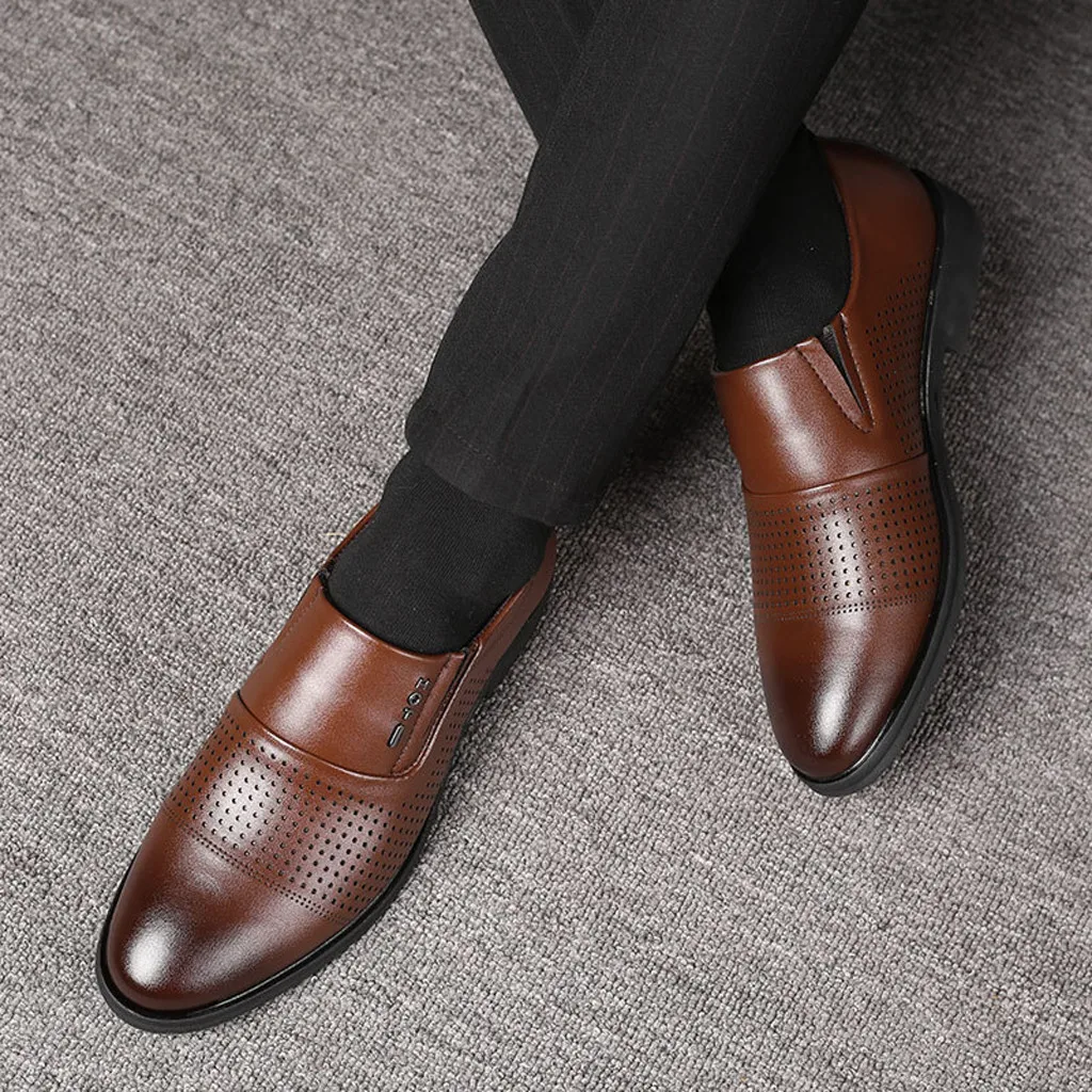 YOUYEDIAN/мужские туфли-оксфорды в деловом стиле; кожаная Высококачественная мягкая Повседневная дышащая мужская обувь на плоской подошве; Роскошная брендовая мужская обувь;# newg25