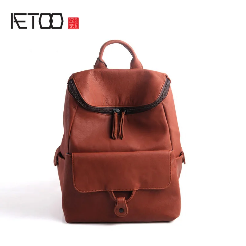 

AETOO Leather men's bag of the first layer of cowhide fashion delicate handsome bag