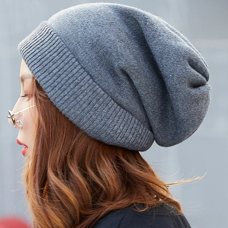 HT2145 Women Wool Hat High Quality Slouch Baggy Winter Beanies Knitted