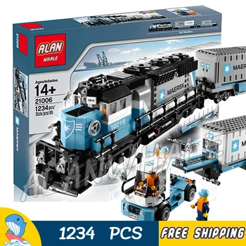 

1234pcs Creator Maersk Trains Freight Cargo Locomotive Classical DIY Figure Building Blocks Toy Compatible With
