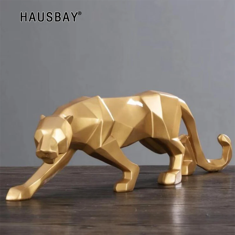 

Nordic Resin Leopard Ornaments Office Animal Statue Crafts Home Lucky Fengshui Furnishing Desktop Decor Leopard Modle Gift 05441
