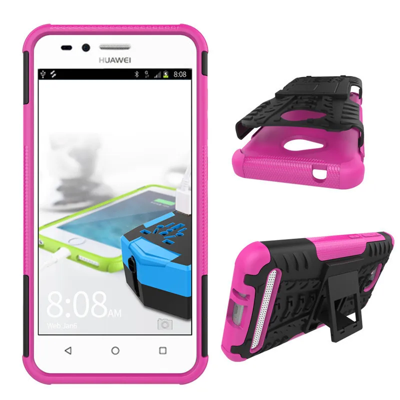 silicone case for huawei phone Dành Cho Huawei Y3 II Ốp Lưng Điện Thoại 2in1 2 Lớp Chân Đế Dày Chống Sốc Lai Ốp Lưng Silicon huawei phone cover