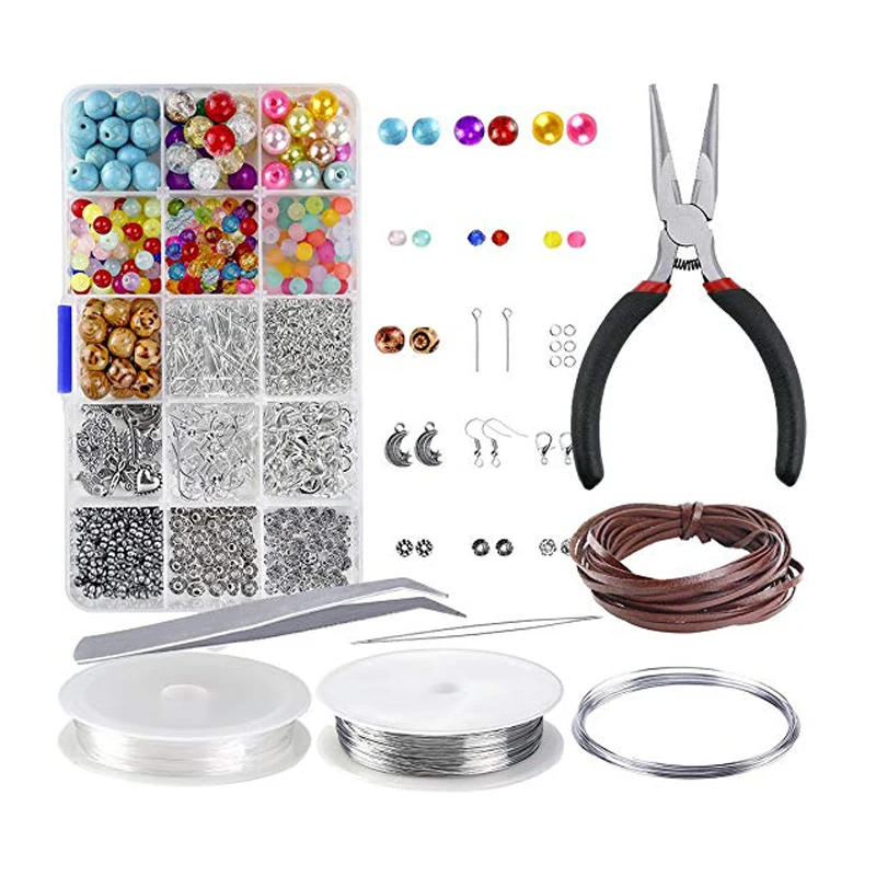 Jewelry Making Starter Kit Jewelry Making Beads for Jewelry Crafting and Jewelry Repairing Jewelry Making Starter Kit Jewelry Making Beads for Jewelry Crafting and Jewelry Repairing