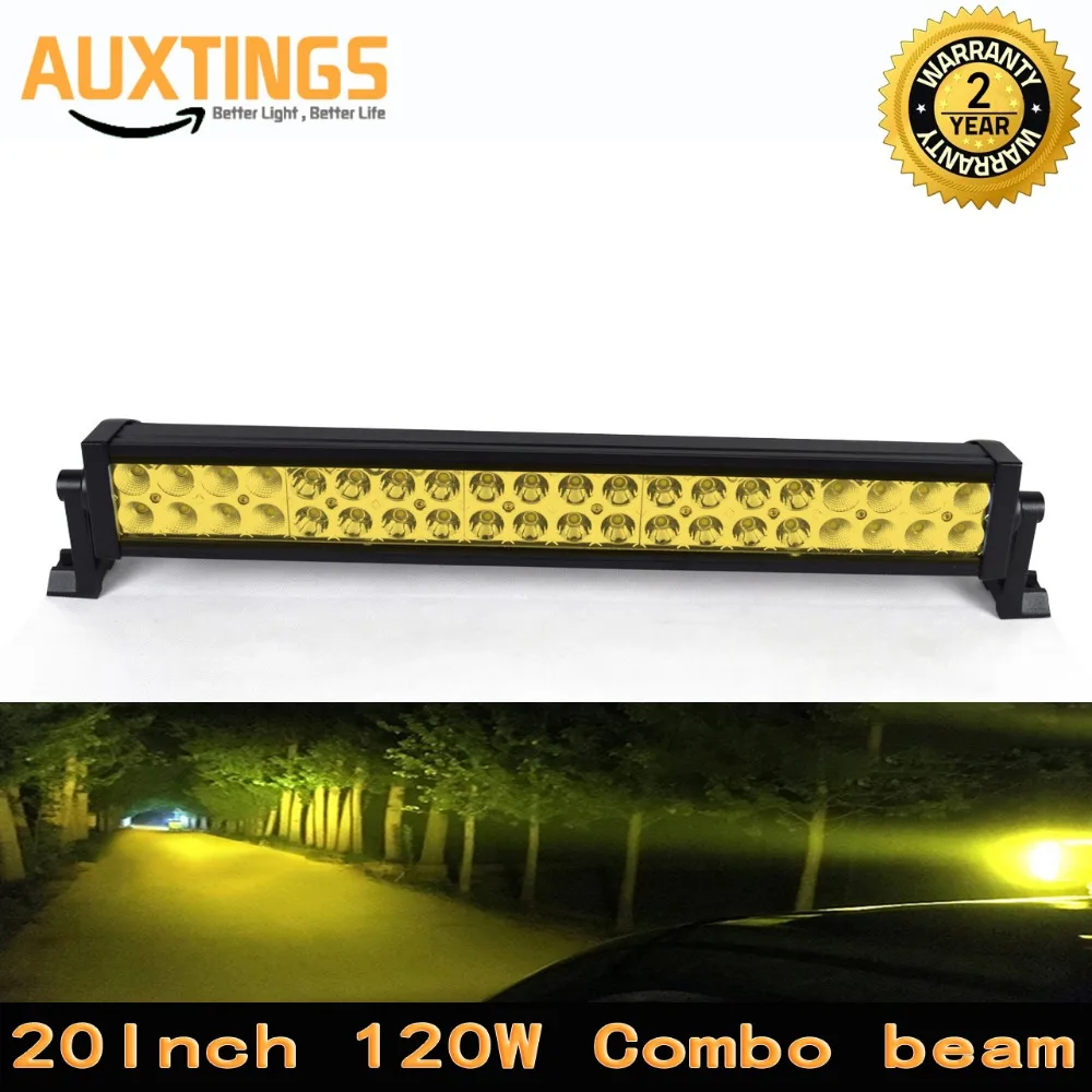 

Fog Light 21" 120W Yellow Led Bar Driving Lamp Offroad Work Light Bar Combo Beam Waterproof IP67 ATV Car SUV Motorcycle Truck