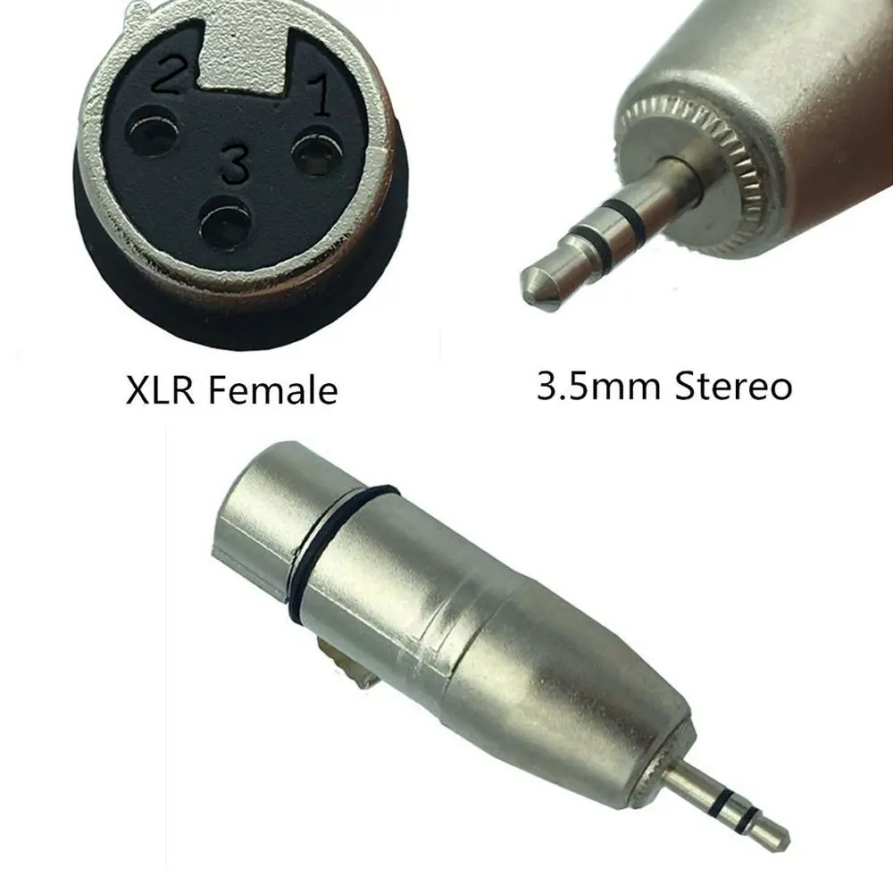 

XLR to 3.5mm Adapter 3.5mm TRS Jack Male to XLR 3 Pin Female Audio Microphone