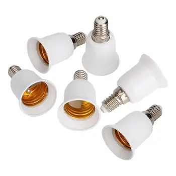 

LED bulb Plastic adapter LED Bulbs Socket Converter Bulb Light LED Bulb Plastic Adapter E14 to E27, 6 Pieces
