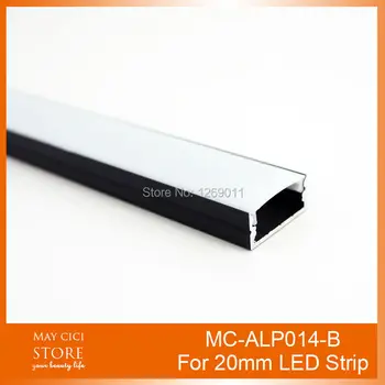 

50CM Black Recessed Aluminum LED Profile without Flange Using for Strip within 20mm LED Bar Lights profile aluminium