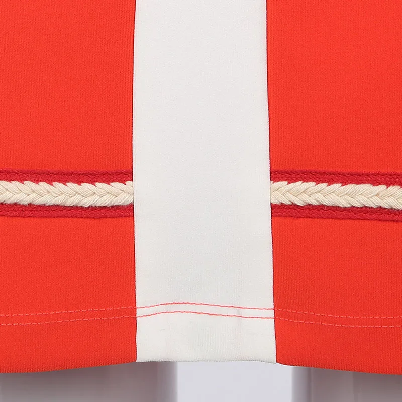 Tablecloth - A Line 60s Vintage Autumn Turtleneck Colour Block Dress Vintage Style