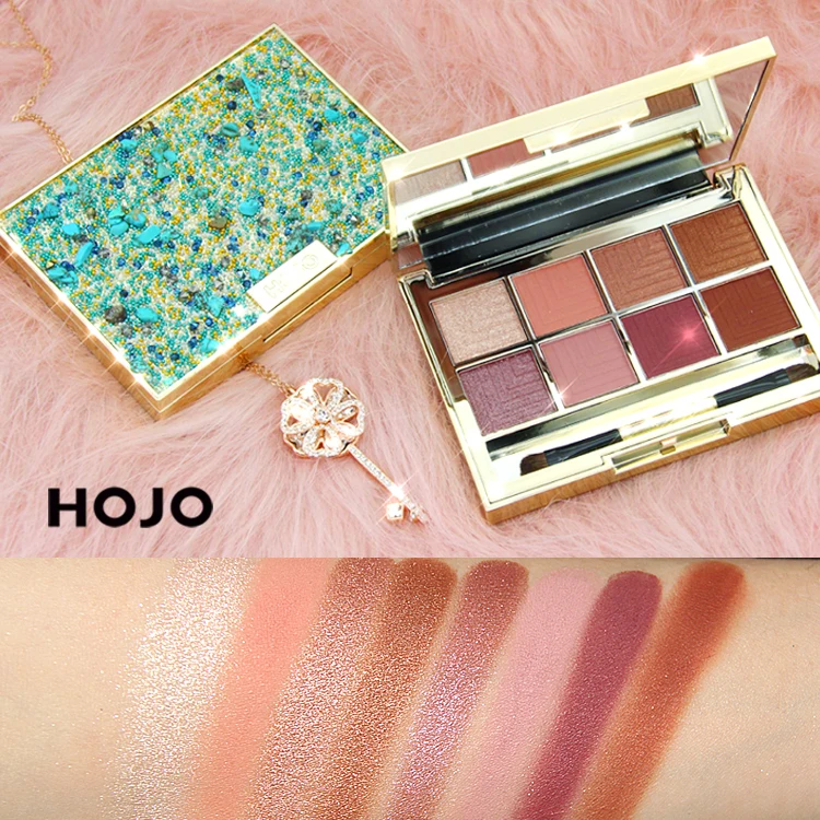 HOJO shimmer МАТОВЫЕ тени для век порошок блеск зыбучие пески макияж набор водостойкие стойкие винно-Красные Тени для век Палитра BN111