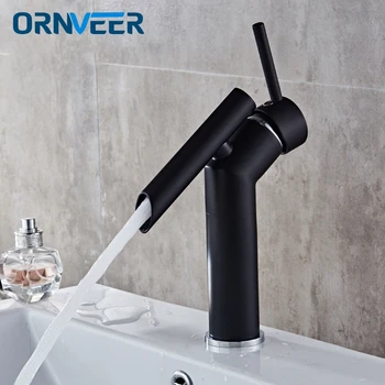 

Basin Faucet Bathroom Black Faucet Painting Finish Basin Sink Tap Mixer Hot & Cold Water Faucet torneira