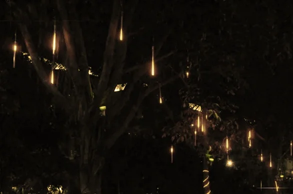 100-240 В/ЕС водонепроницаемый 20 см 8 ламповый Метеоритный Дождь светодиодный гирлянды для внутреннего и наружного сада Свадебная вечеринка Декор дерево
