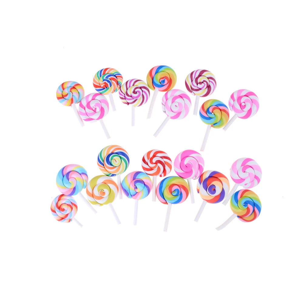 

Kawaii 5pcs Mini Lollipop Simulation Toys Figurine Dollhouse Decor Food Toys Children Play House Gift For Girl