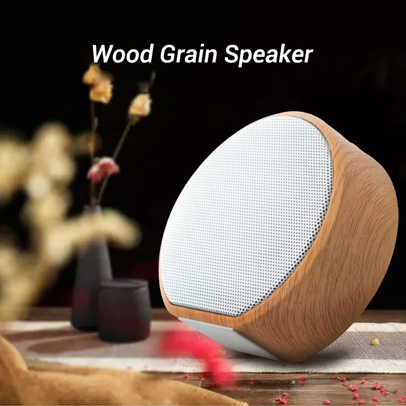 Mini Wireless Bluetooth Speaker Wooden Portable Subwoof Sound With Mic TF card U Disk FM AUX Music Play Loudspeaker Speakers