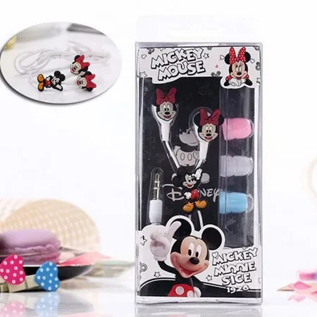 

Good Gift Cartoon Earphone Cute Mouse Headset 3.5mm In-ear Earbuds for iPhone Xiaomi Cellphone Mp3 for iPad free shipping