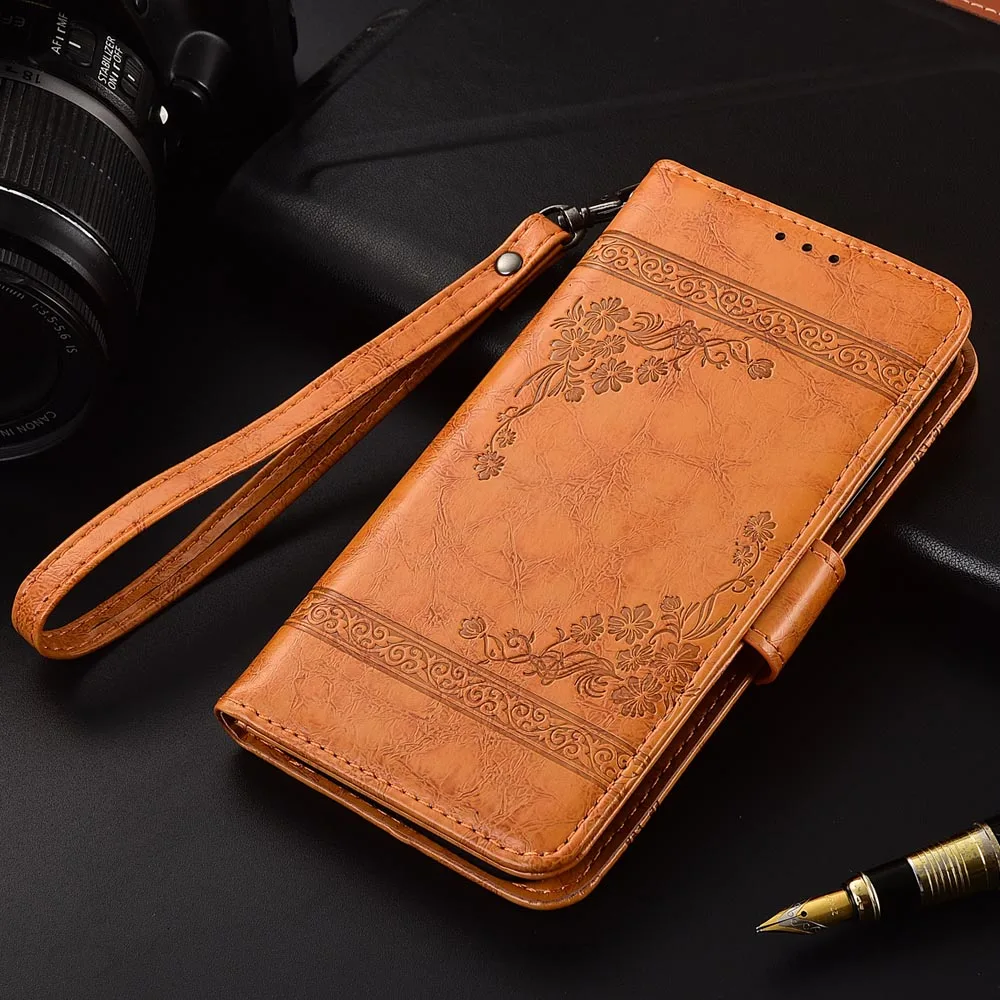 

Flip Leather Case For Philips S308 Fundas Printed Flower 100% Special wallet stand case with Strap