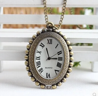 Fashion 2014 Bronze Antique Quartz Simple Flower Pocket Watch for Women Gift Free Shipping Wholesale | Наручные часы