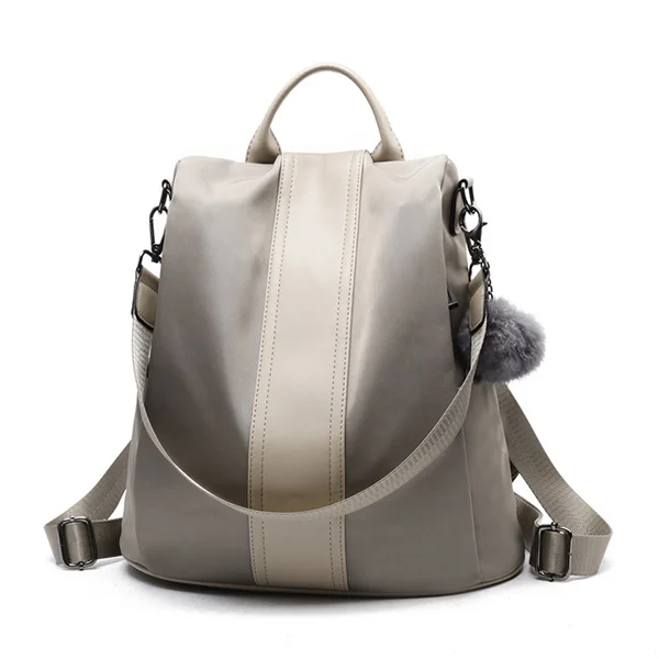 Простой женский нейлоновый рюкзак в консервативном стиле, высокое качество, сумки через плечо для девочек-подростков, модные рюкзаки из искусственной кожи - Цвет: Style2 Khaki-Nylon